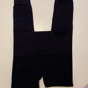 Spanx black leggings inseam 22 and they have a 10in. Rise